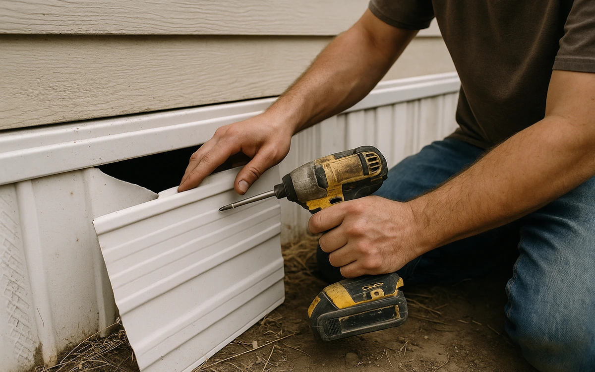Mobile home skirting repair contractor